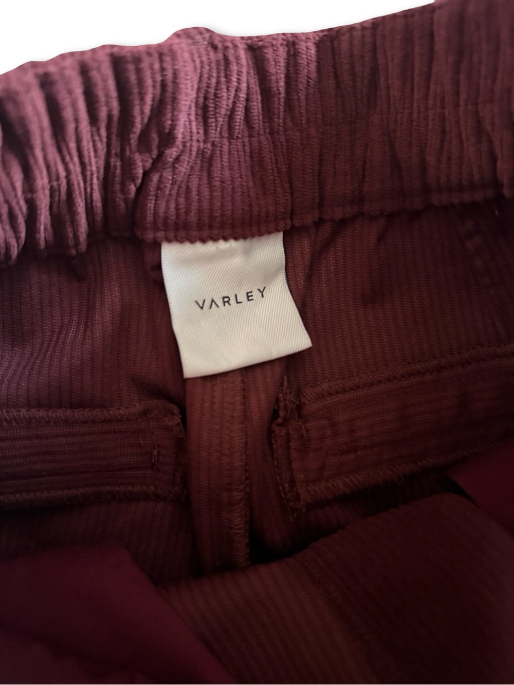 Varley Floris Wide-Leg Corduroy Pants in Burgundy - Picture 3 of 4